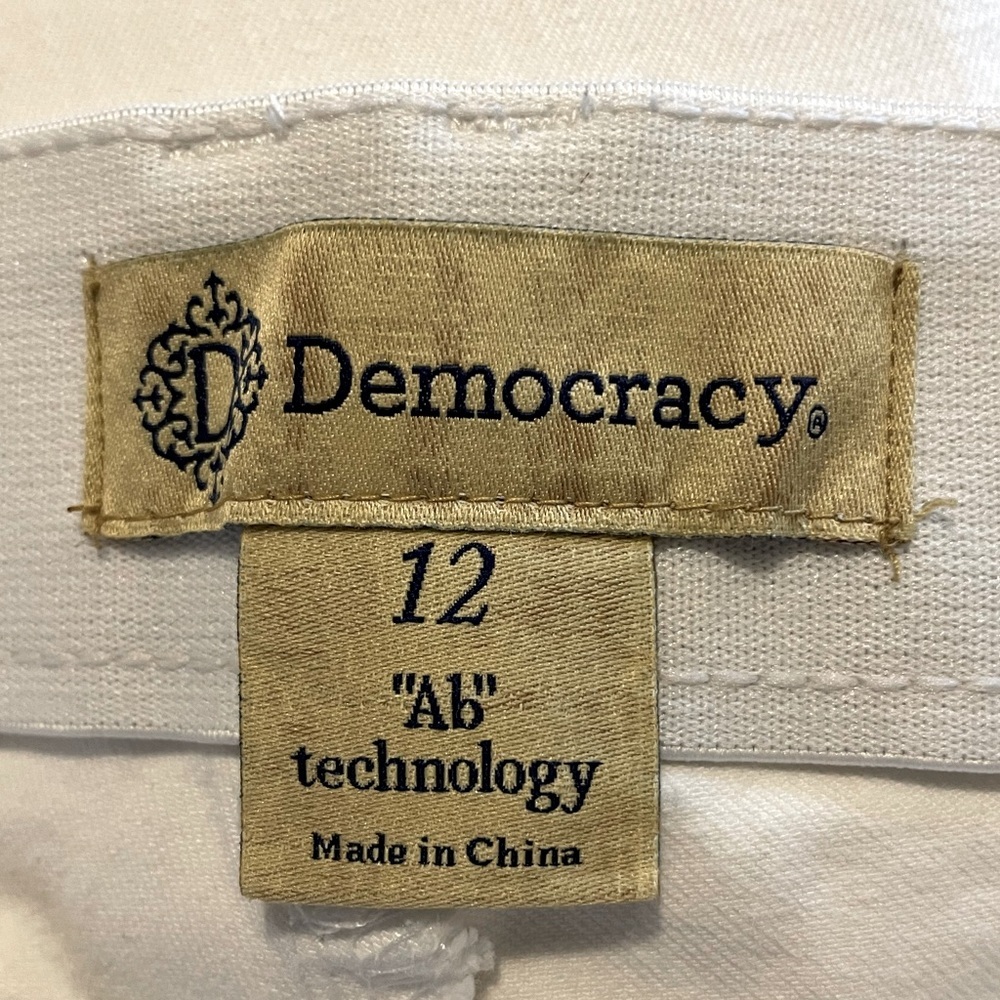 Democracy Women’s “Ab” Technology Straight High Waist Ankle Stretch Jeans, Sz 12 - Picture 7 of 10